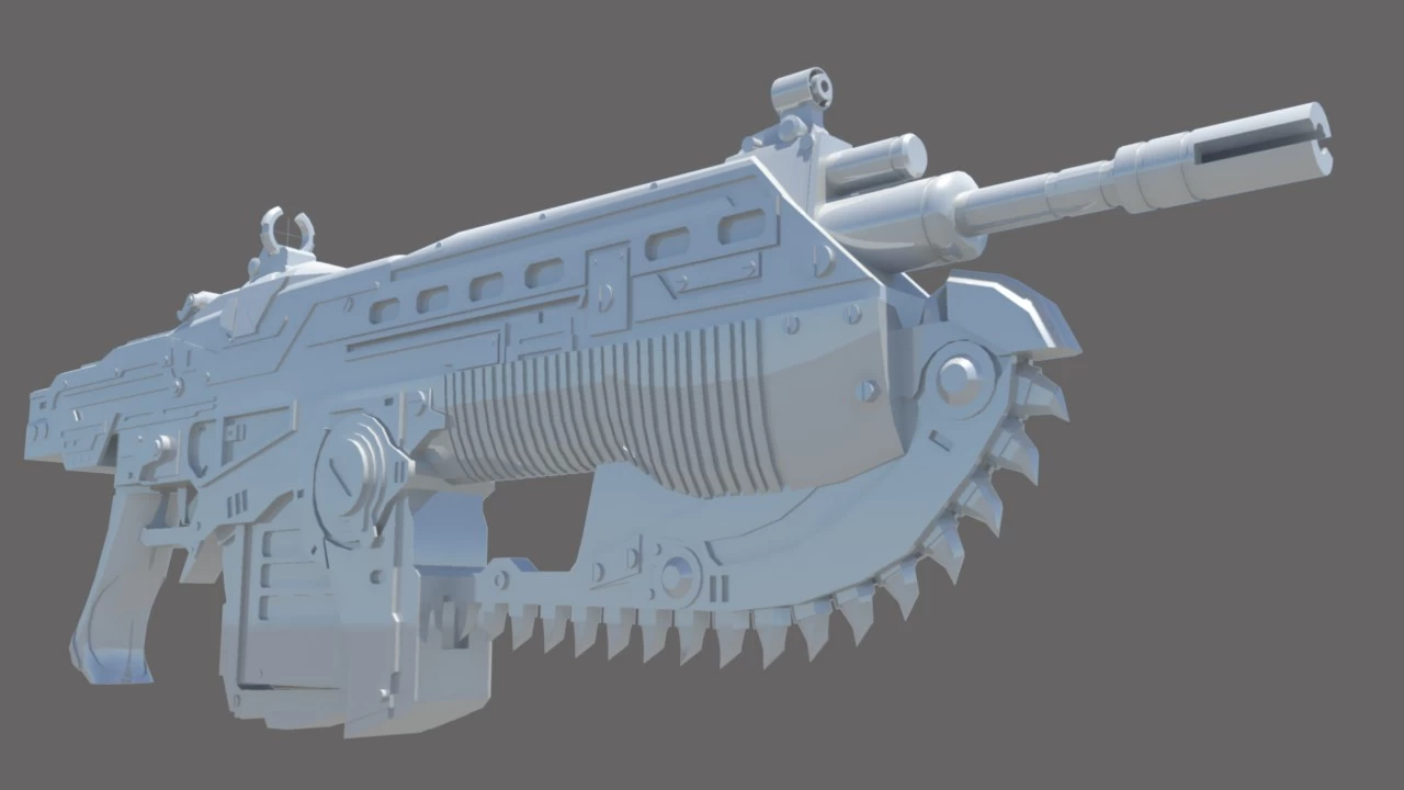 Gears Of War 3 Lancer 3d Models
