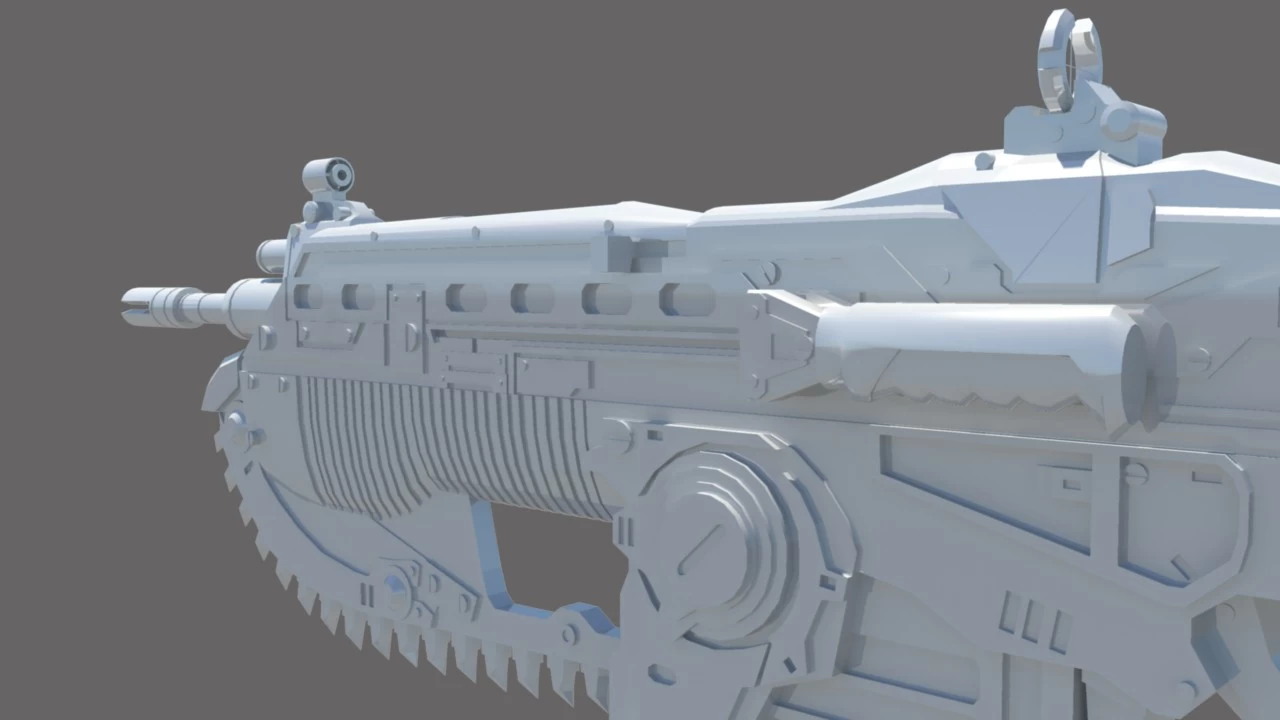 Gears Of War 3 Lancer 3d Models - gear roblox gun