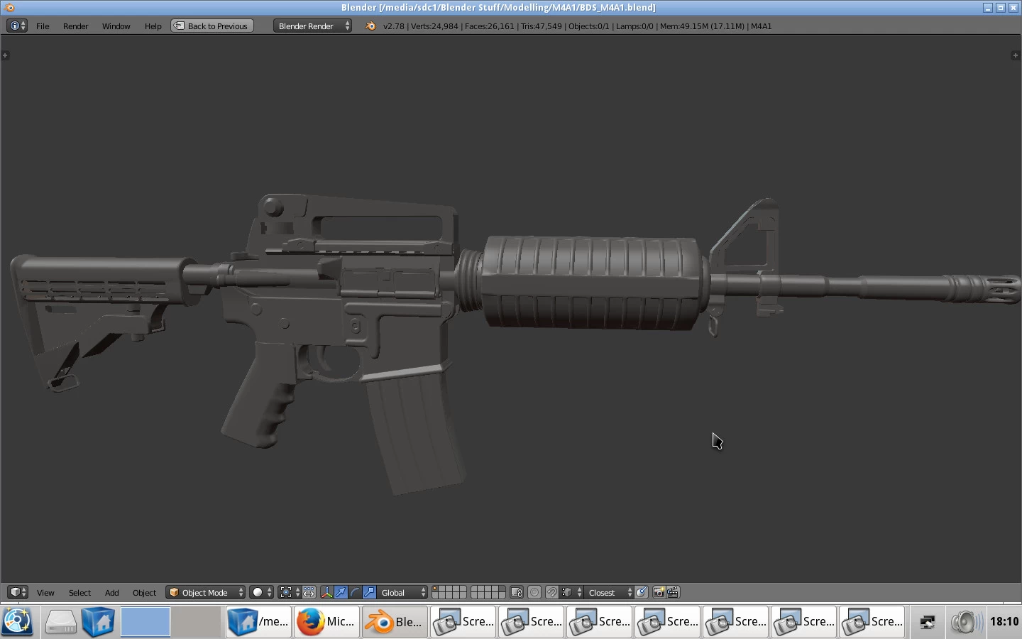 Mbd S M4a1 3d Models - m4a1 model roblox