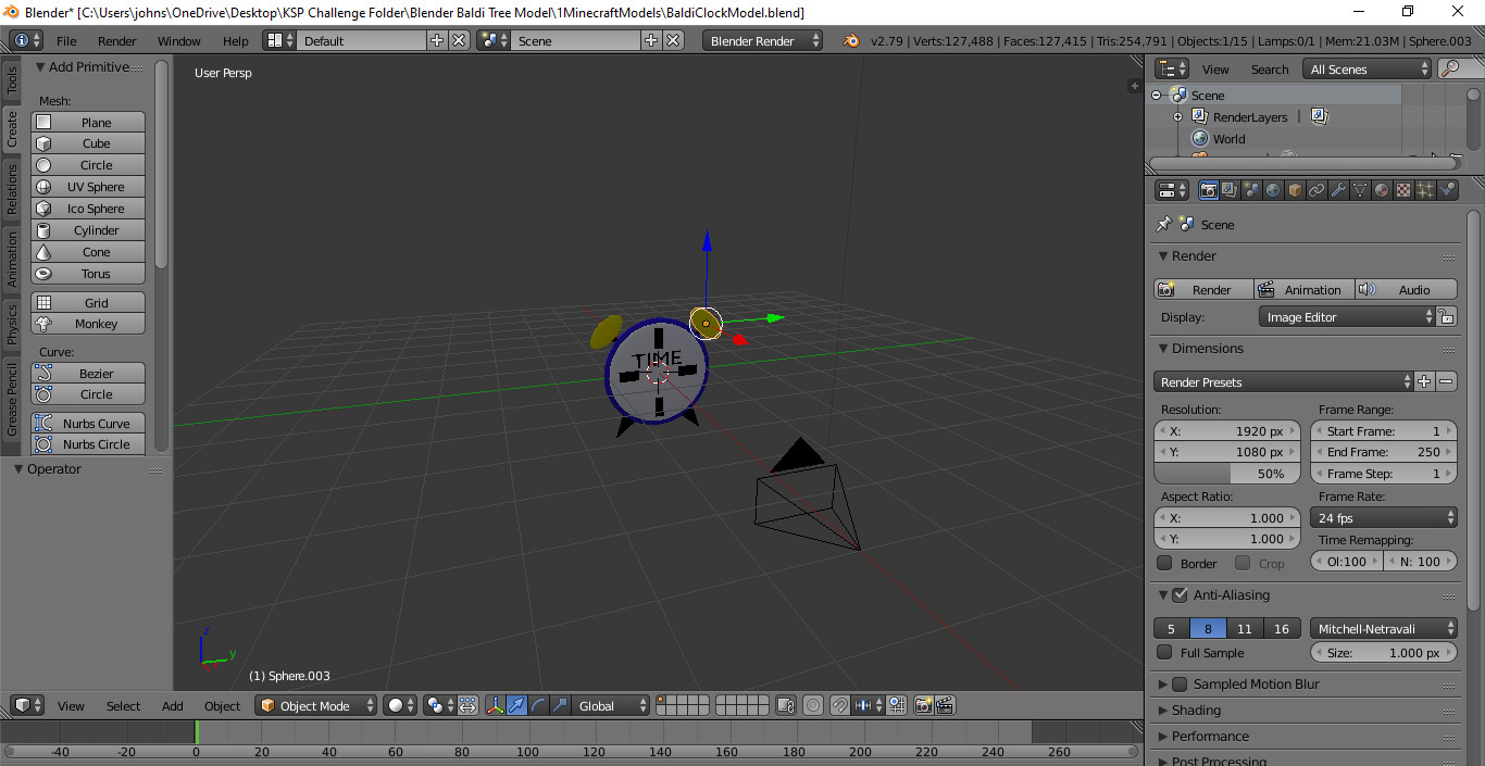 Baldi's Basics Alarm Clock Model (V1) [3D Models]