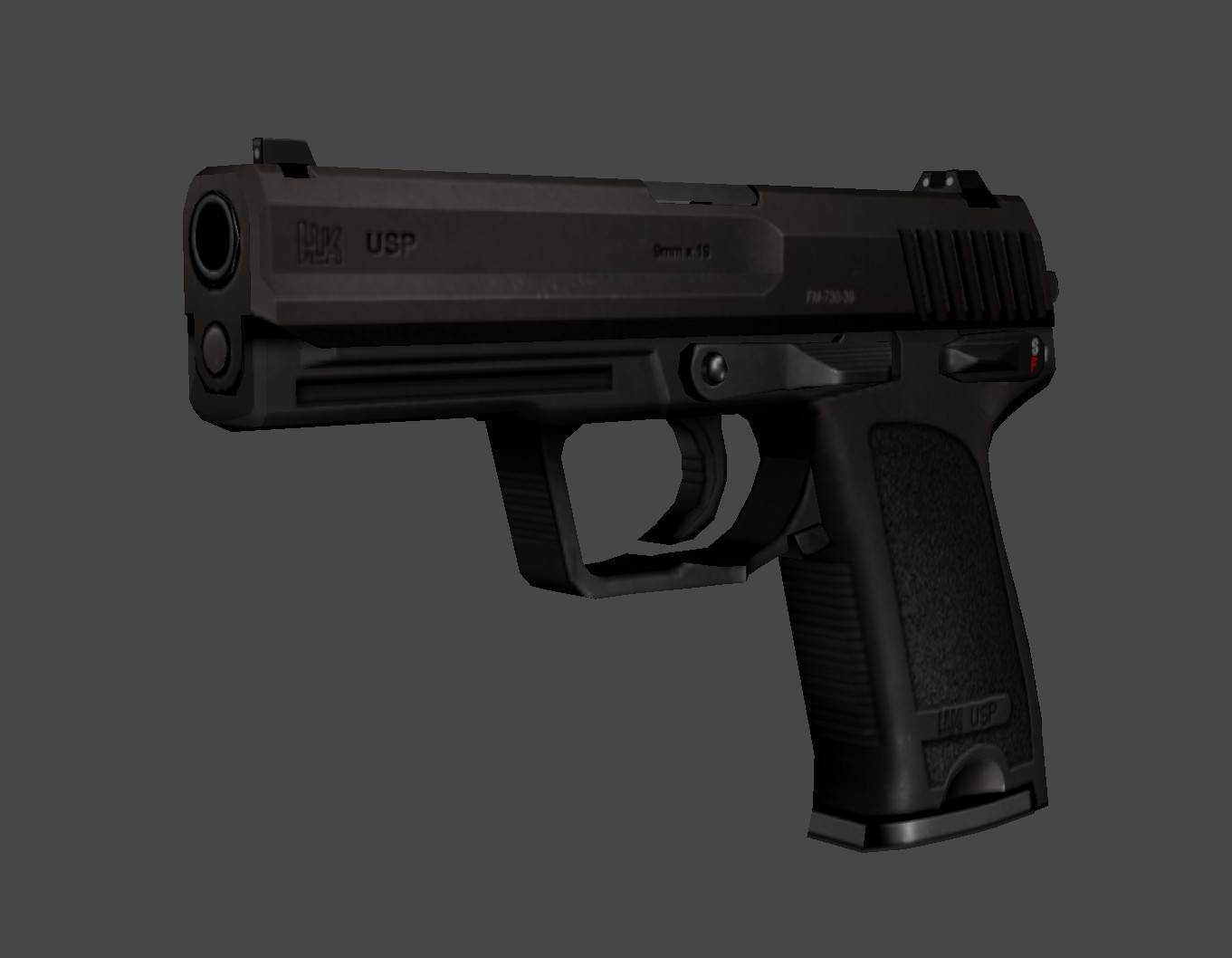 USP 9mm (Low Poly) [3D Models]