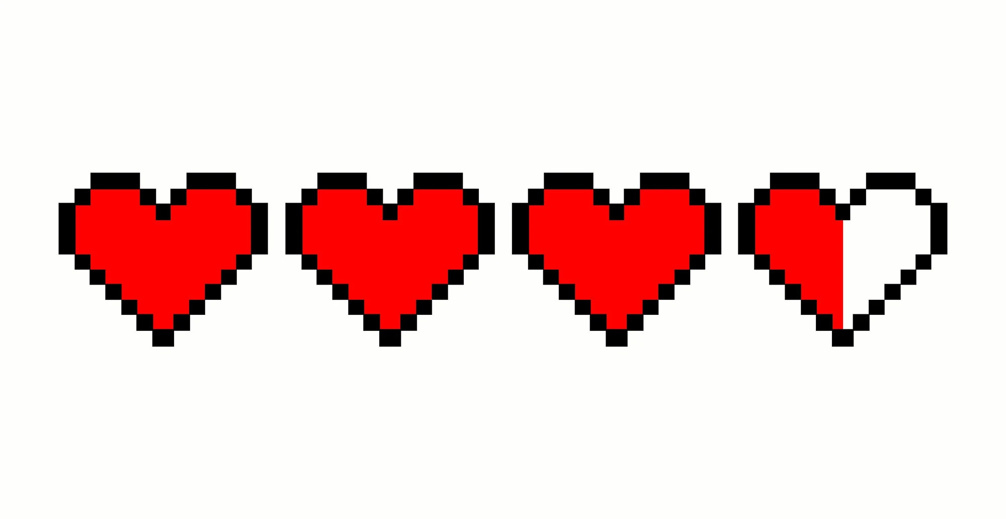 Сердечки из игр пиксель