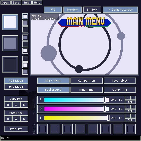 Menu Background Color Editor Sonic Mania Modding Tools