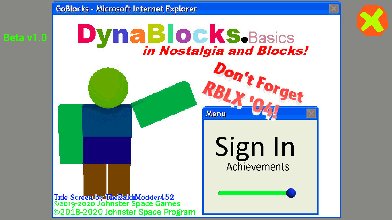 Dynablocks Basics In Nostalgia And Blocks Beta1b Baldi S Basics